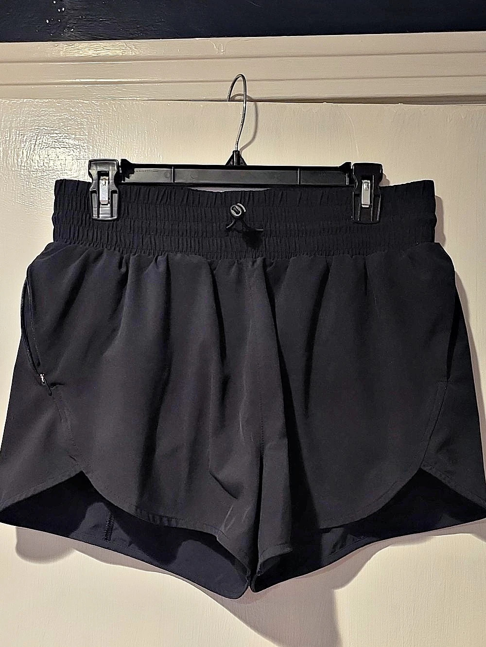 All in Motion Women's High-Rise Woven Running Shorts Athletic Shorts in Black